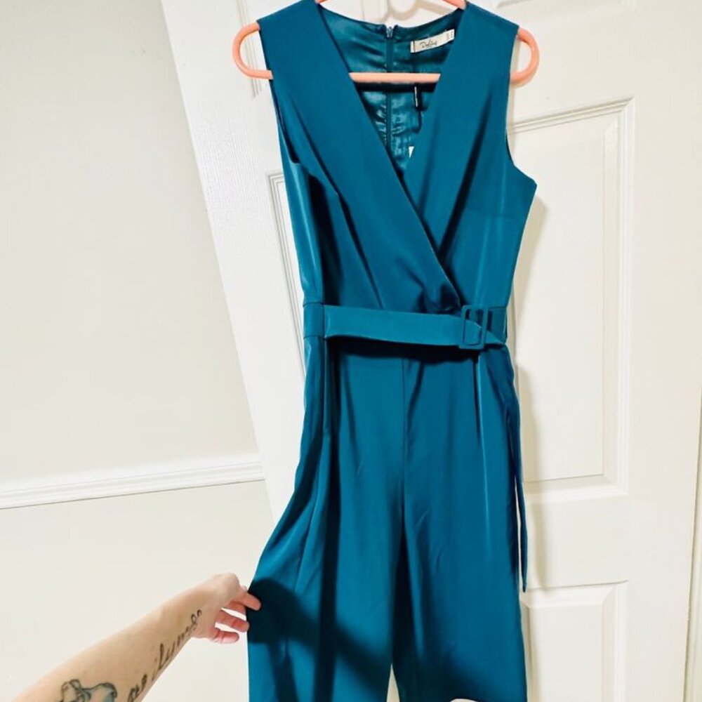 Women's Teal Darling Jumpsuit Size 8 US